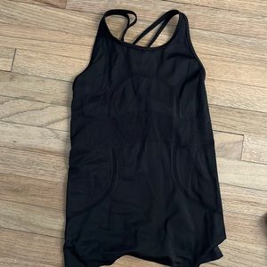 Lululemon Swiftly Tech Strappy Tank womens 4 black seamless W1AV6S running